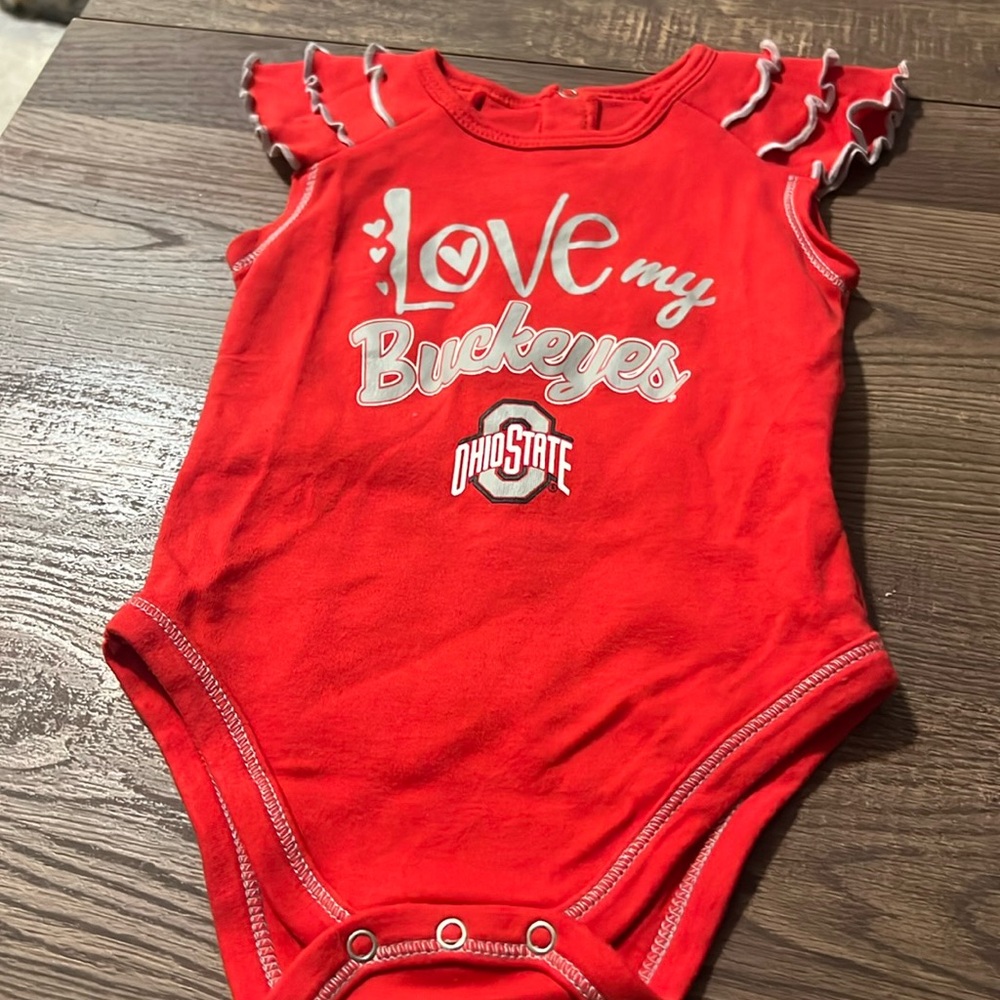 Gen 2 Ohio state buckeyes girls onsie size 3/6 months